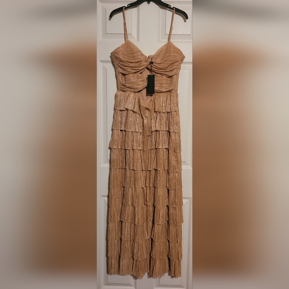 Gianni Bini Womens Grace Sweetheart Neckline Cut Out Tiered Maxi Dress - Picture 3 of 6